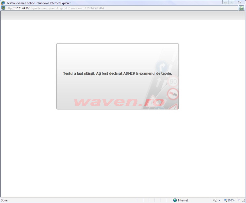 Test permis admis